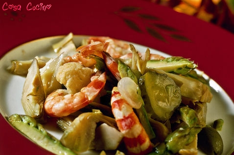gamberoni in insalata