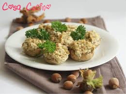 funghi farciti alle noci