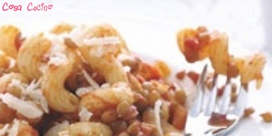 pasta fredda con lenticchie
