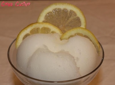 sorbetto al limone senza uova