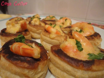 vol-au-vent agli scampi