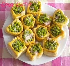 vol-au-vent con piselli fantasia