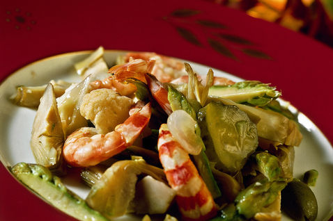 Gamberoni in insalata